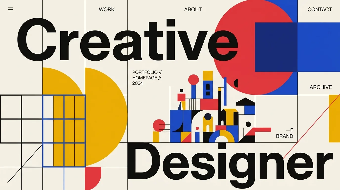 Bauhaus Portfolio Homepage Design