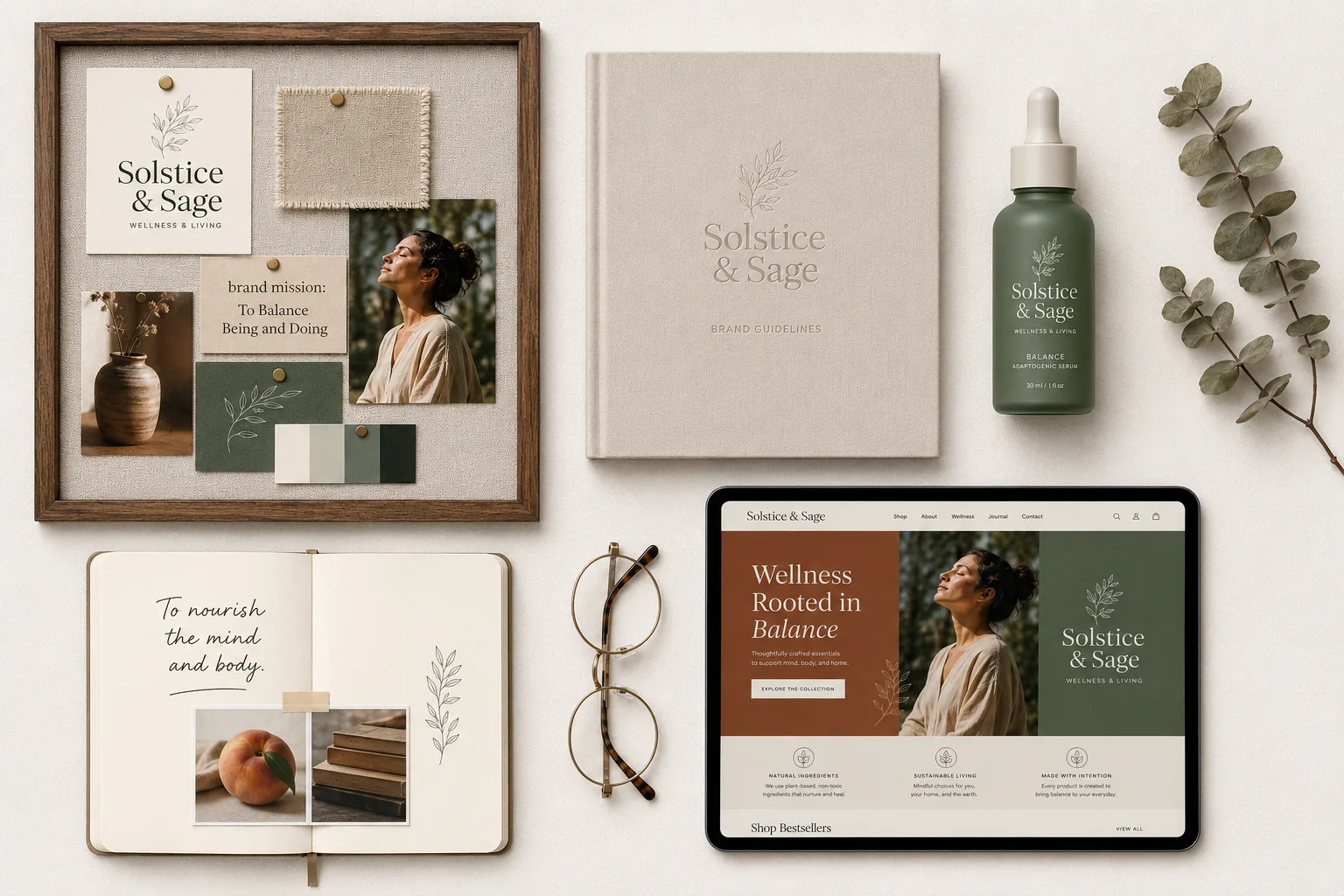 Brand Strategy Flatlay Workspace
