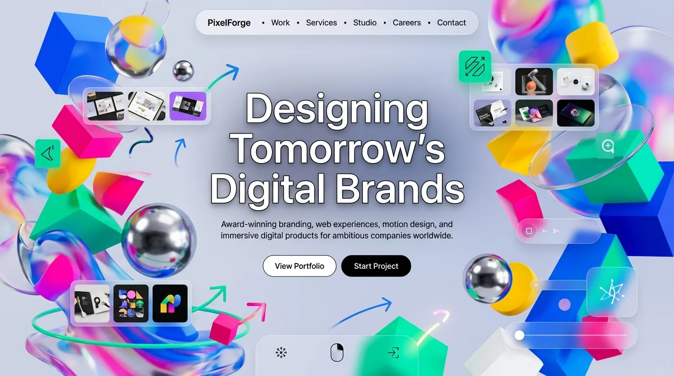 PixelForge Studio Homepage Design