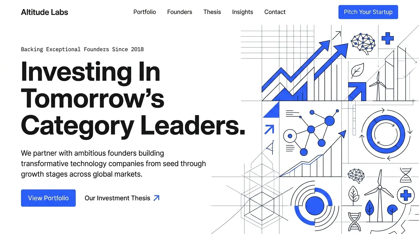 Venture Capital Firm Hero Section